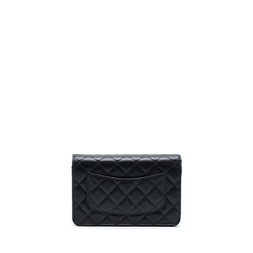 Chanel Classic Wallet On Chain Caviar Black GHW (Microchip)