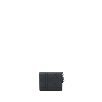 Dior Flap card Holder Calfskin so black