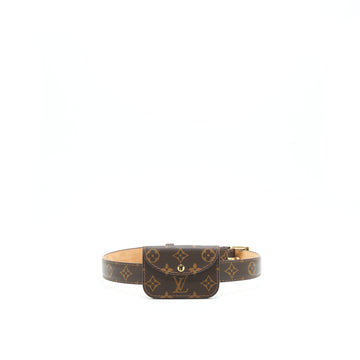 LOUIS VUITTON Size 80 Monogram Ceinture Pochette Solo Belt