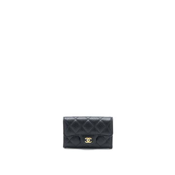 Chanel Classic Flap holder Caviar Black GHW