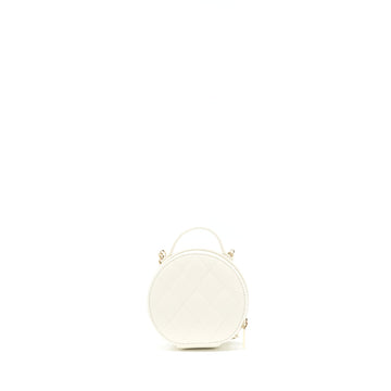 Chanel clutch with chain Caviar white LGHW