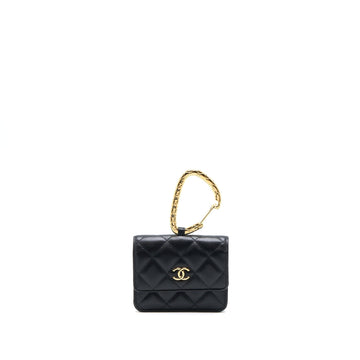 Chanel Jewel Hook holder Lambskin Black GHW