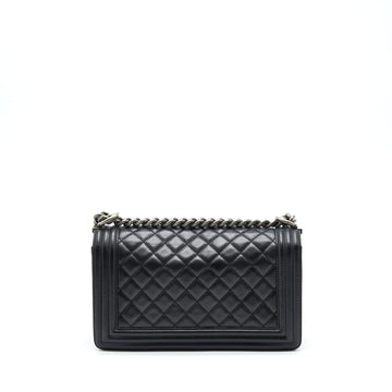 Chanel Medium Boy Bag Calfskin Black Ruthenium/Black Hardware
