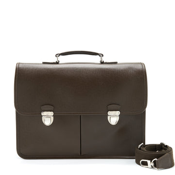 Louis Vuitton Men’s Large Briefcase With Shoulder Strap Dark Brown SHW