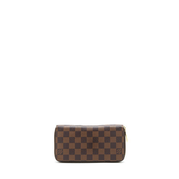 Louis Vuitton Zipper Long Wallet Damier Ebene GHW