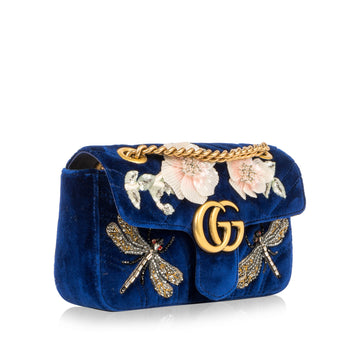 Gucci CS Marmont Velvet Sequin Mini Handbag