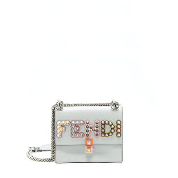 Fendi Kan I Studded Shoulder Bag Light Blue/Multicolour SHW