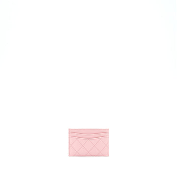 Chanel Classic Card Holder Caviar Pink LGHW