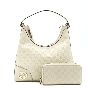 Gucci Vintage Shoulder Bag White/Extra Wallet