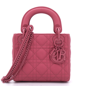 Dior Ultra Matte Calfskin Cannage Mini Lady Dior Pink