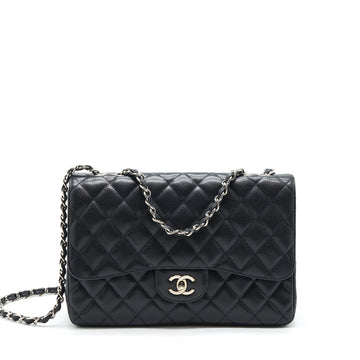 Chanel Jumbo Single Flap Bag Caviar Black SHW