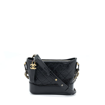 Chanel Small Gabrielle Hobo Bag Black With Multicolour Hardware (Microchip)