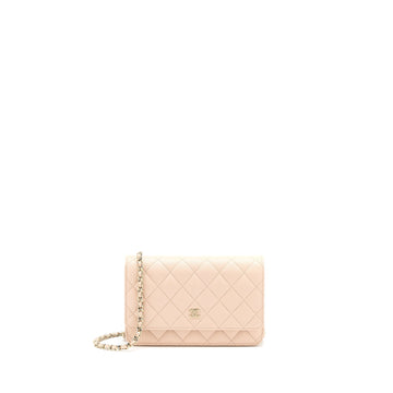 Chanel Classic Wallet On Chain Caviar Light Pink LGHW (Microchip)