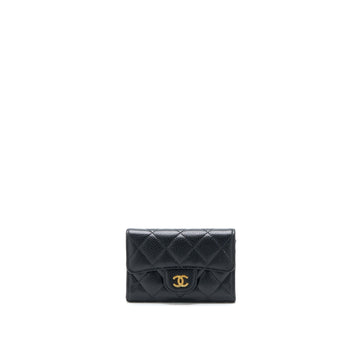 Chanel Classic Flap holder Caviar Black GHW