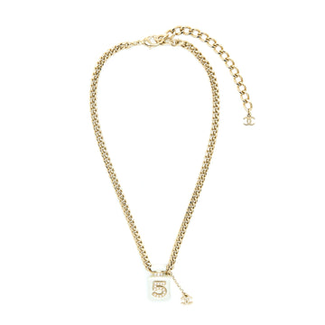 Chanel No.5 Perfume Bottle Choker/Necklace Crystal/Pearl LGHW