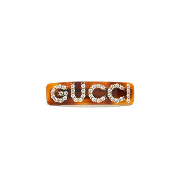 GUCCI Tortoiseshell Crystal Barrette