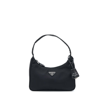Prada Re-Edition 2000 Nylon Bag Black SHW
