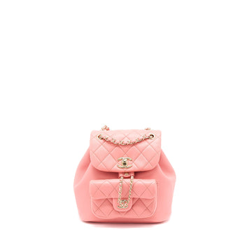 Chanel Duma Mini Backpack Lambskin Pink LGHW(Microchip)