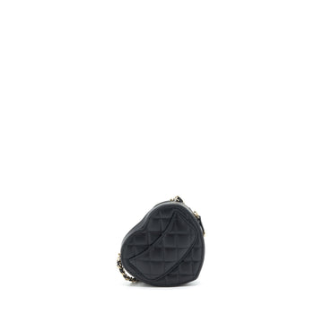Chanel 22S Small Heart Bag Lambskin Black LGHW