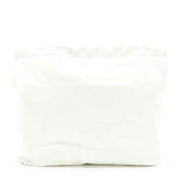 Chanel Medium 22 Bag Shiny Calfskin White GHW (Microchip)