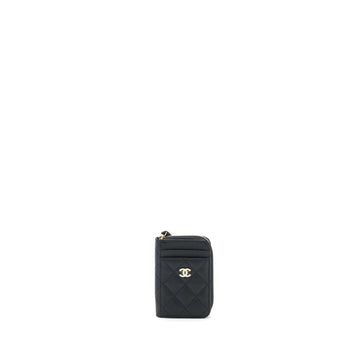 Chanel 22P Zip  Holder Caviar Black LGHW
