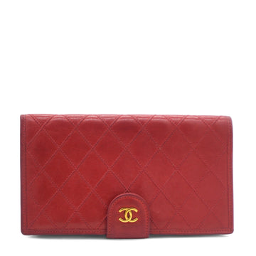 Chanel Long Calfskin Quilted Triofold Wallet