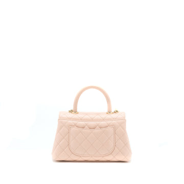Chanel 21A Small Coco Handle Caviar ND022 Rose Clair / Light Pink LGHW(Microchip)