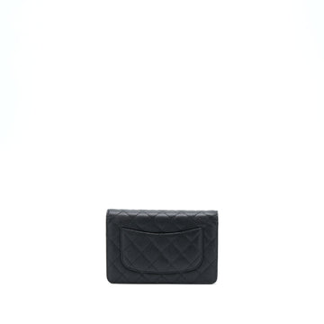 Chanel Classic Wallet On Chain Caviar Black SHW
