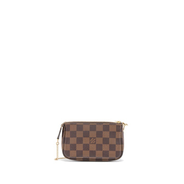 Louis Vuitton Mini Pochette Accessories Damier Ebene Canvas GHW