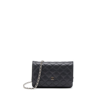 Chanel Classic Wallet On Chain Caviar Black SHW