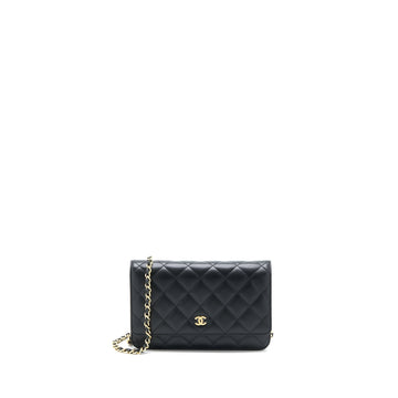 Chanel Classic Wallet on Chain Caviar Black GHW (Microchip)