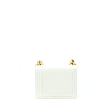 Chanel Mini Boy Handbag Calfskin White GHW (Microchip)