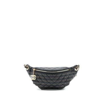 Chanel Seasonal Waist Bag Calfskin Black/Gold GHW