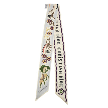Dior Silk Le Mythe De Daphne Mitzah Scarf White