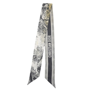 Dior Silk Toile De Jouy Reverse Capri Mitzah Scarf Navy Blue