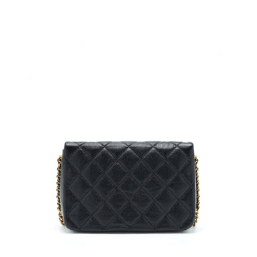 Chanel 22P Medium Melody Bag Grained Calfskin Black GHW (Microchip)