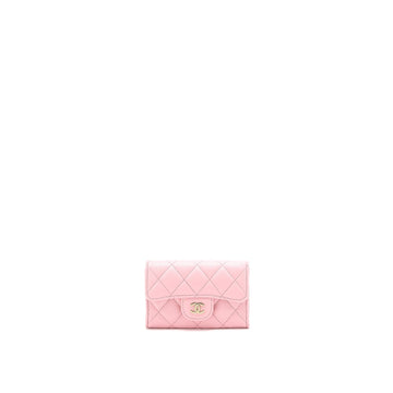 Chanel Classic Flap  Holder Caviar Light Pink LGHW