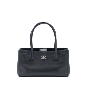 Chanel Cerf Tote Bag Grained Calfskin Black SHW
