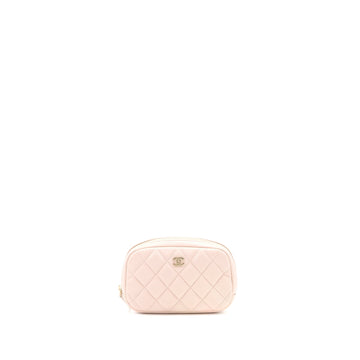 Chanel 21C Small Cosmetic Pouch Caviar Rose Clair LGHW