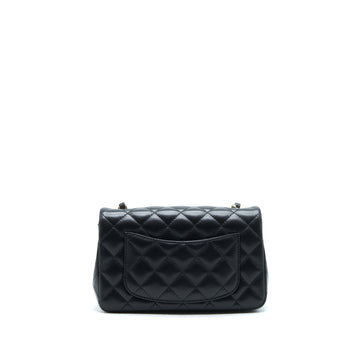 Chanel Mini Rectangular Flap Bag Lambskin Black LGHW(Microchip?