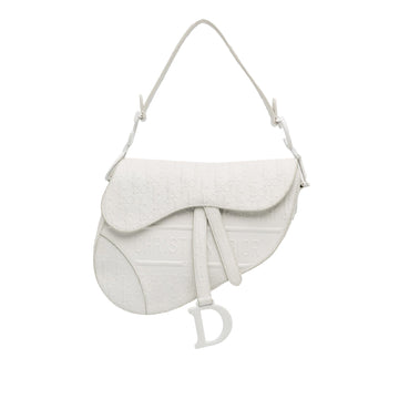 Dior Embossed Leather Oblique Saddle Bag (SHG-hIXCSH)