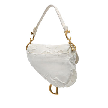 Dior Embroidered Canvas Camouflage Saddle Bag