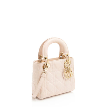 Dior Lambskin Lady Dior Mini Tote (SHF-TFr3Vt)
