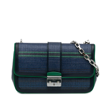 Dior Medium Tricolor Raffia Miss Dior Flap Bag (SHG-F8E2uQ)