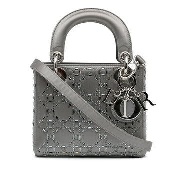 Dior Mini Beaded Satin Cannage Lady Dior (SHG-gwW3DC)