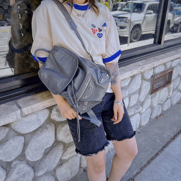 Balenciaga traveller city leather backpack pm