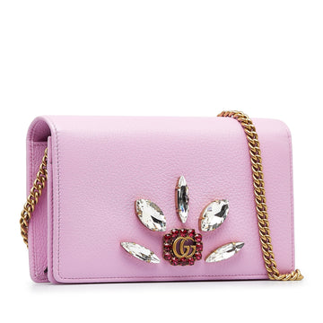GUCCI EC Marmont Embellished Wallet On Chain Crossbody Bag