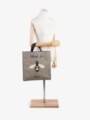 Gucci Blind For Love Beige And Ebony EC Supreme Coated Canvas