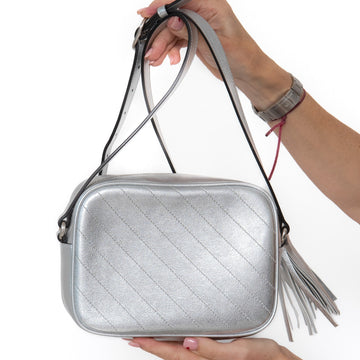 Gucci Blondie Silver Leather Bag