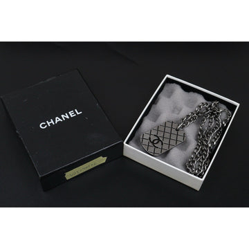 Very Good ( Rank A) ?CHANEL COCO Mark  Pattern Necklace Graphite Gray Made In 2005 Year?V25070202